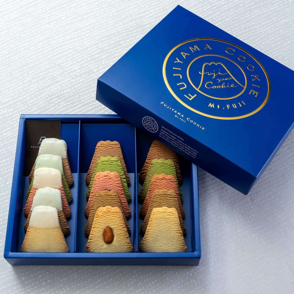 FUJIYAMA COOKIEの代表商品 フジヤマクッキー 15枚入り 紺箱 オールクッキーズ
