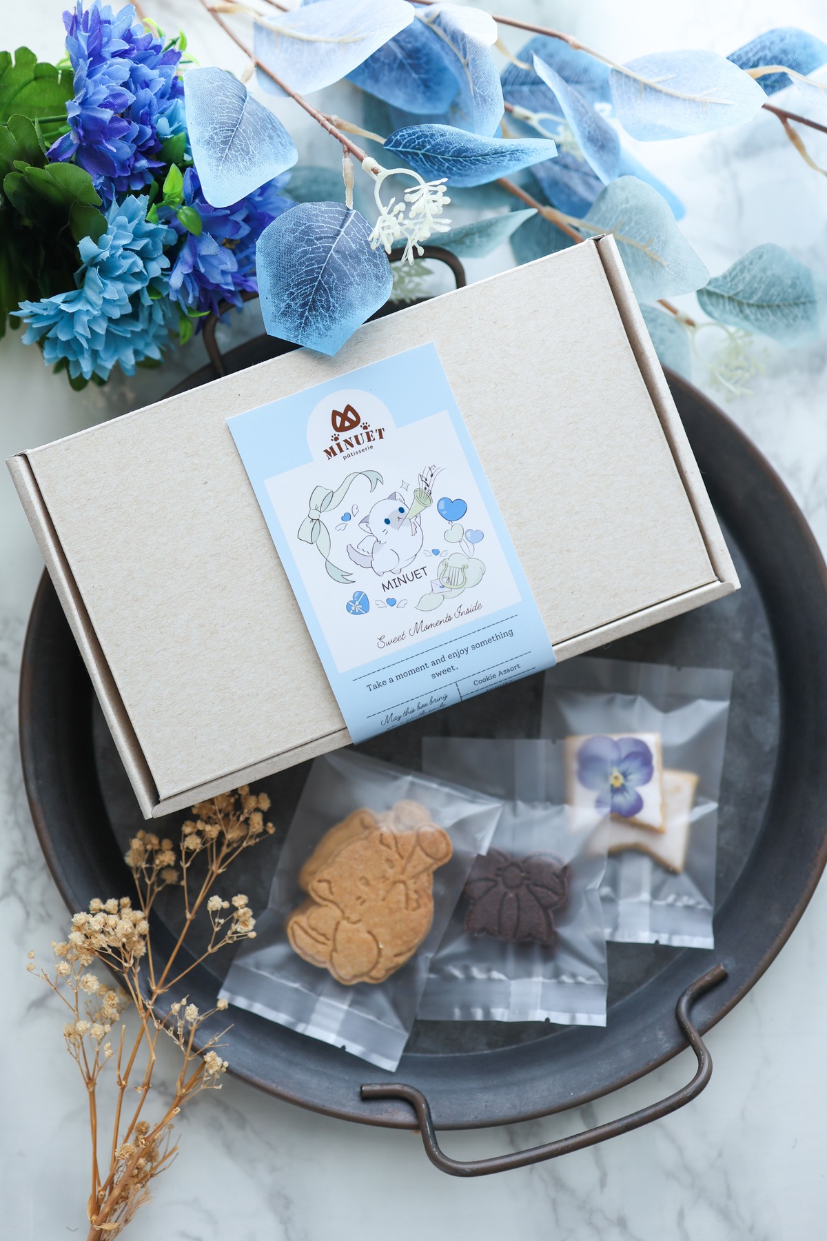 minuetcookieの代表商品 キューピッド猫ちゃんのクッキー詰め合わせBOX