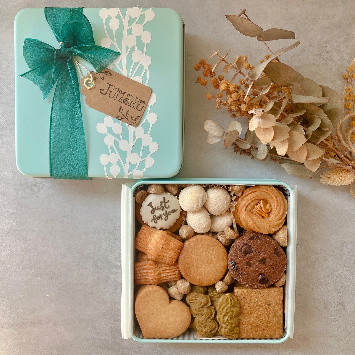 天然色素【JUMOKUのクッキー缶】無添加アイシングクッキー