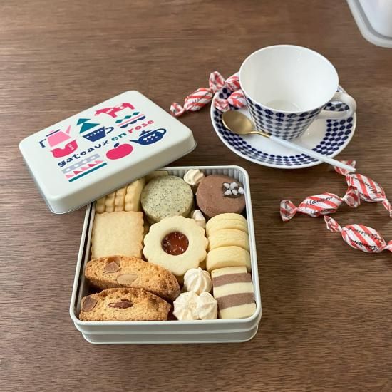 gateaux en roseの代表商品 ガトーアンローズ ポミエールクッキー缶