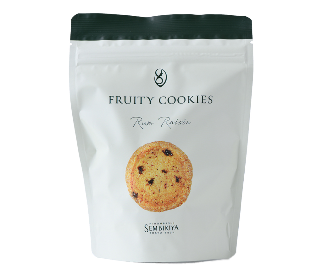 日本橋 千疋屋総本店の代表商品 フルーティクッキー ラムレーズン 袋入り