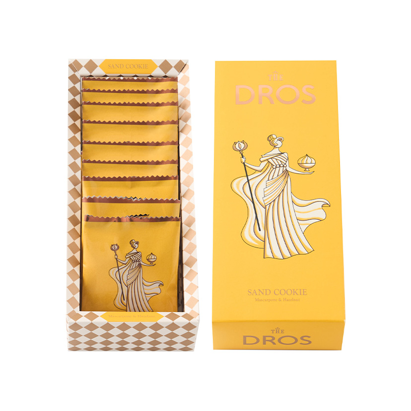 ザ・ドロスの代表商品 サンドクッキー〔マスカルポーネ&ヘーゼルナッツ〕9枚入