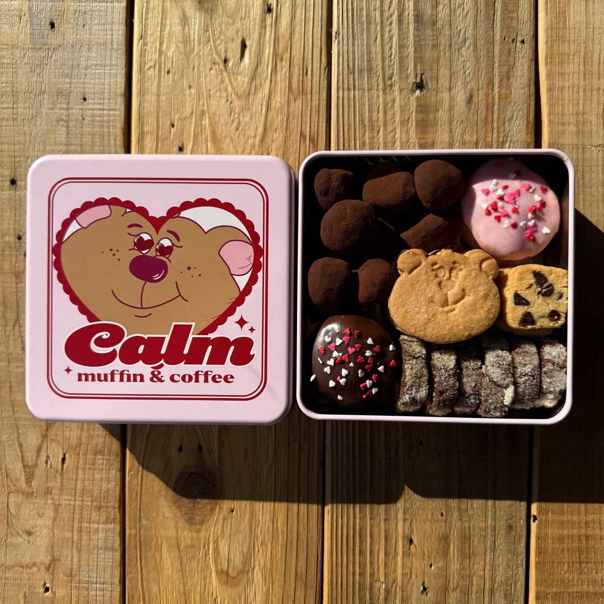 バレンタインクッキー缶