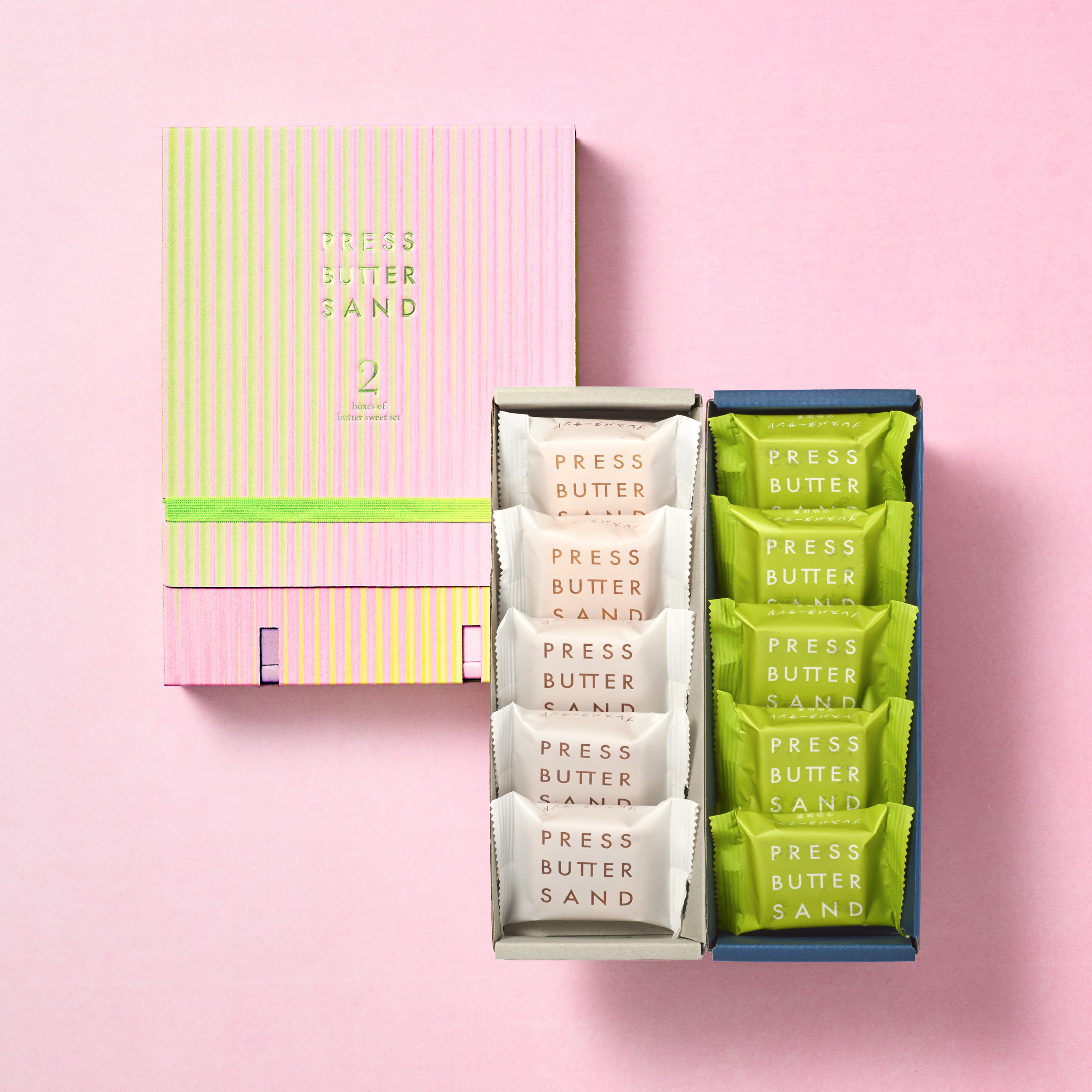 【季節限定デザイン】バターサンド2種セット贈り物〈宇治抹茶〉10個入