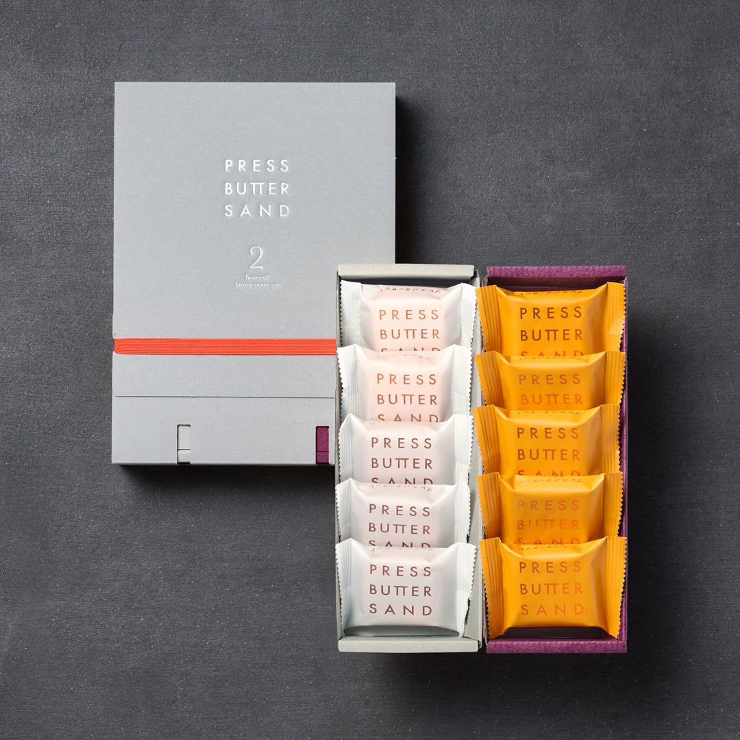 PRESS BUTTER SANDの代表商品 バターサンド2種セット贈り物〈蜜芋バター〉10個入